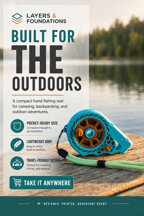 Pocket Fishing Reel | Ultralight Hand Line for Camping, Survival & Travel